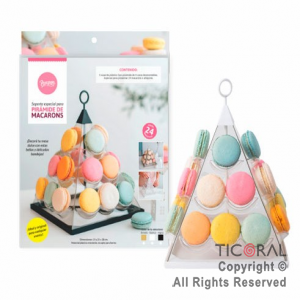 SOPORTE PLASTICO PIRAMIDE MACARONS